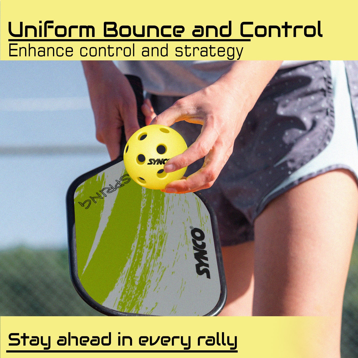 Synco pickleball balls yellow bounce level