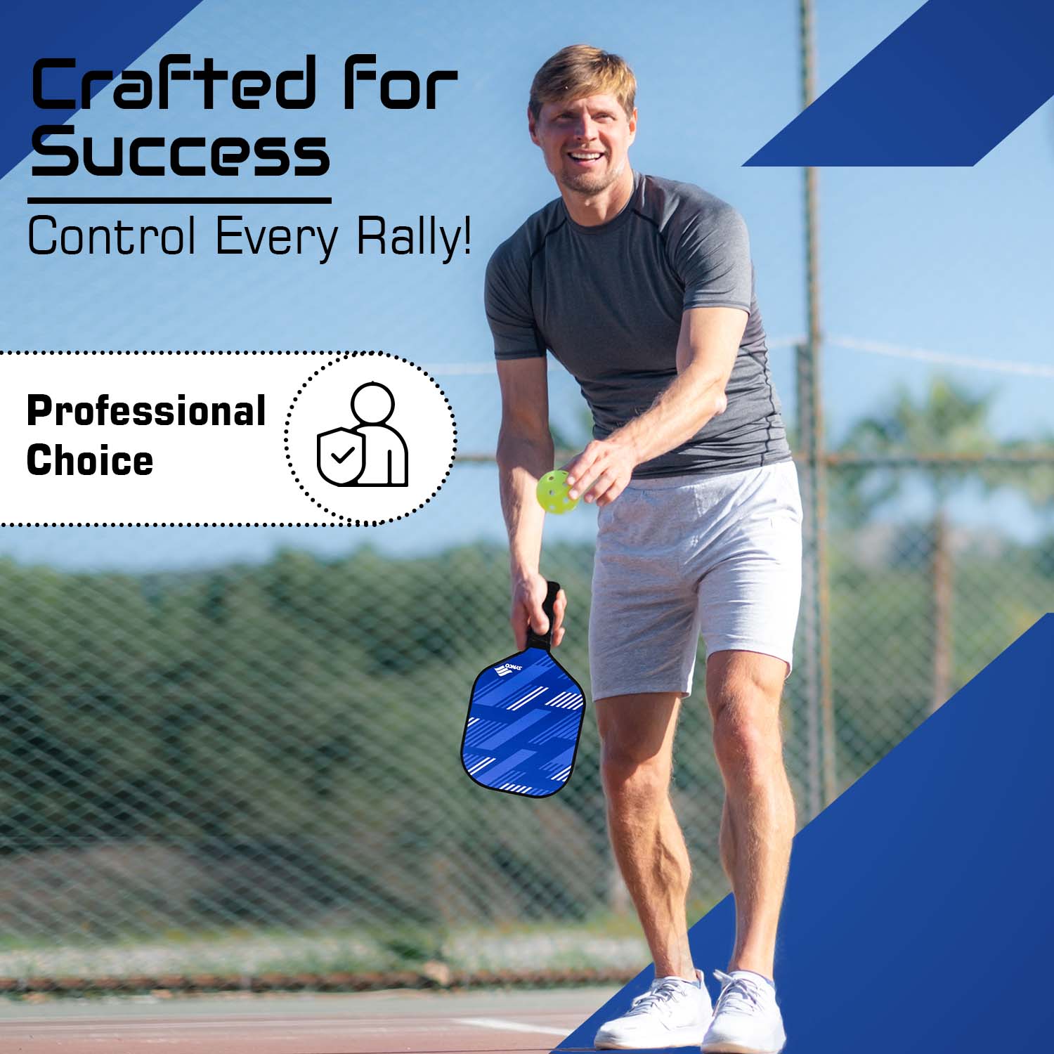 Synco Blue PickleBall Paddle