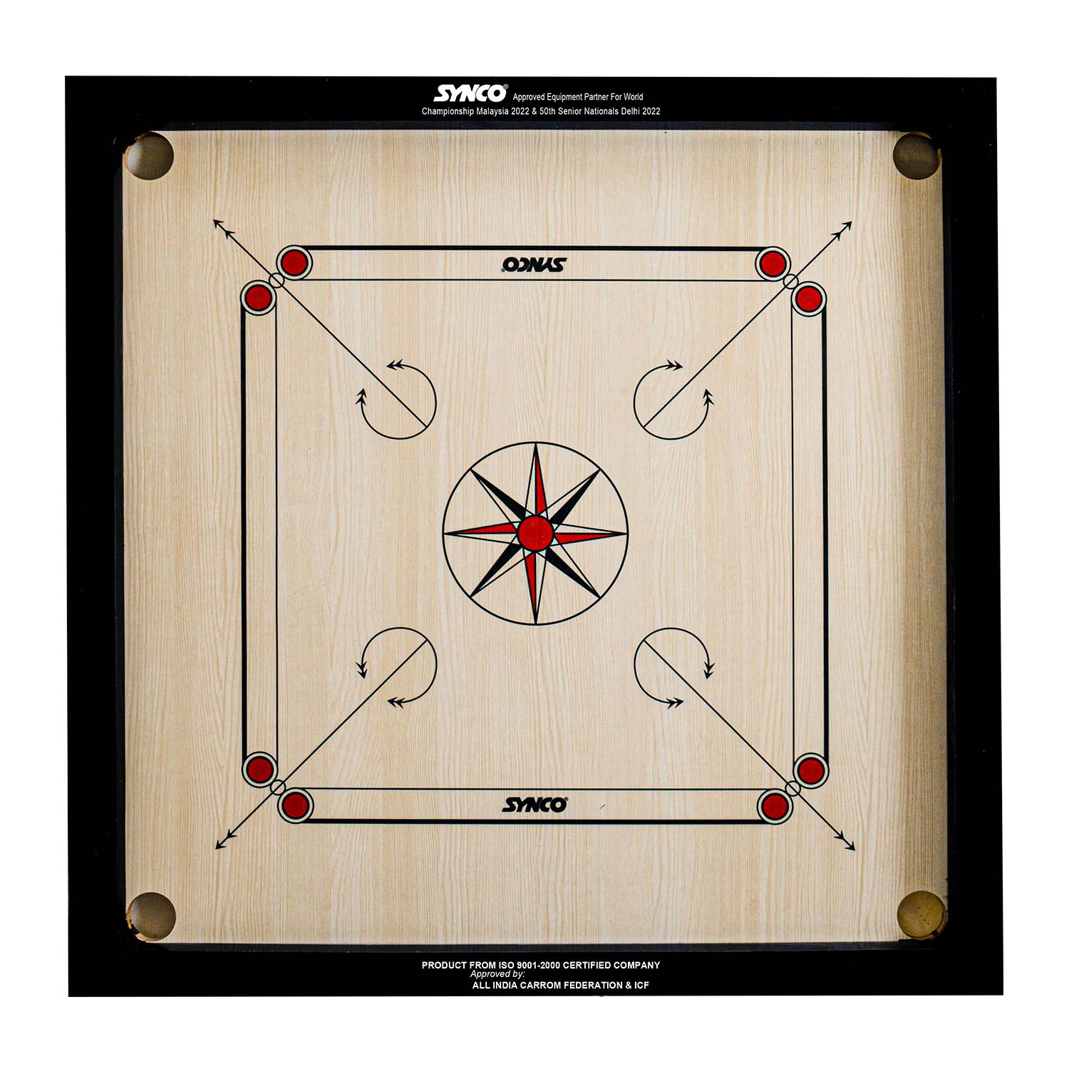 Synco Wooden Carromboard front