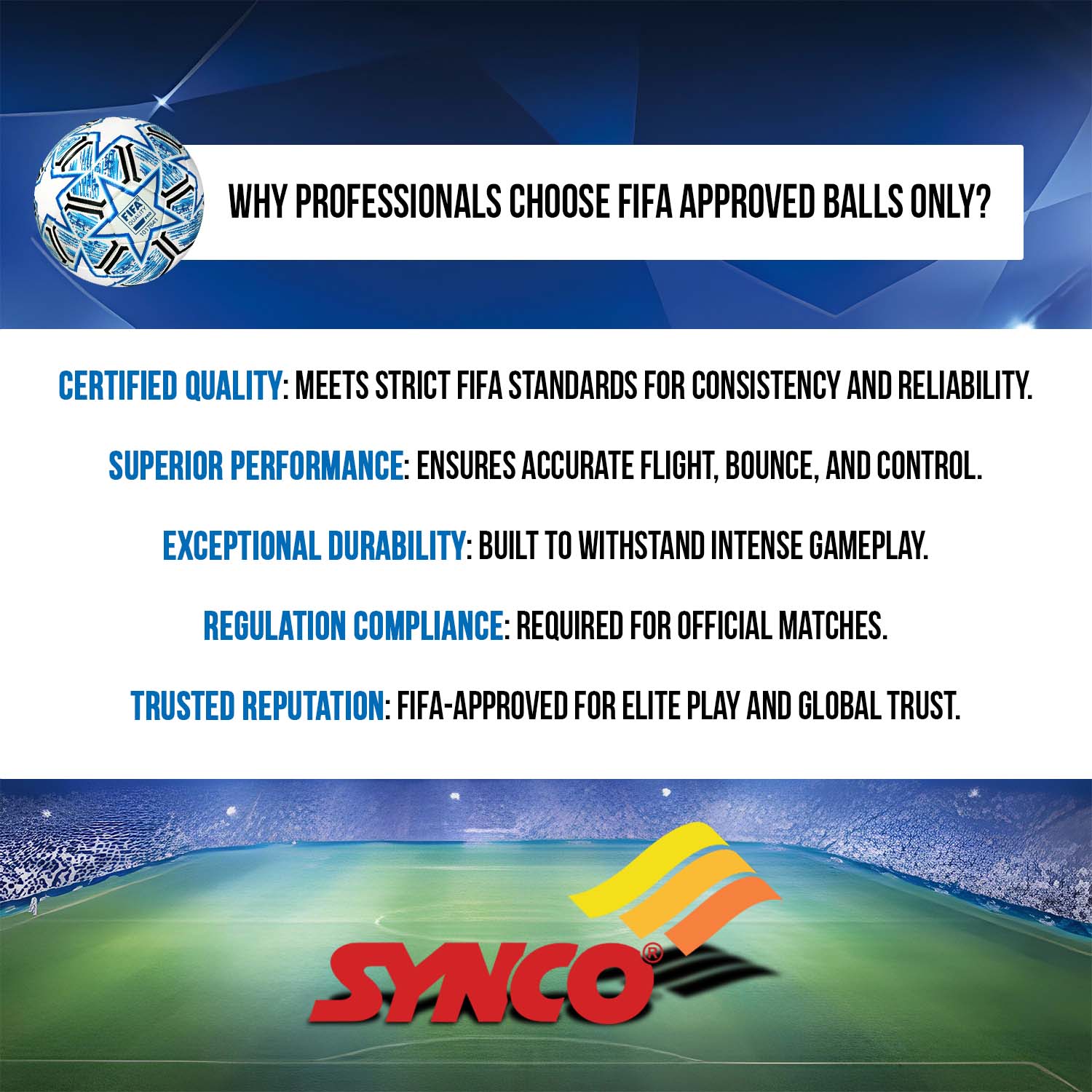 why FIFA certified Synco Footballs