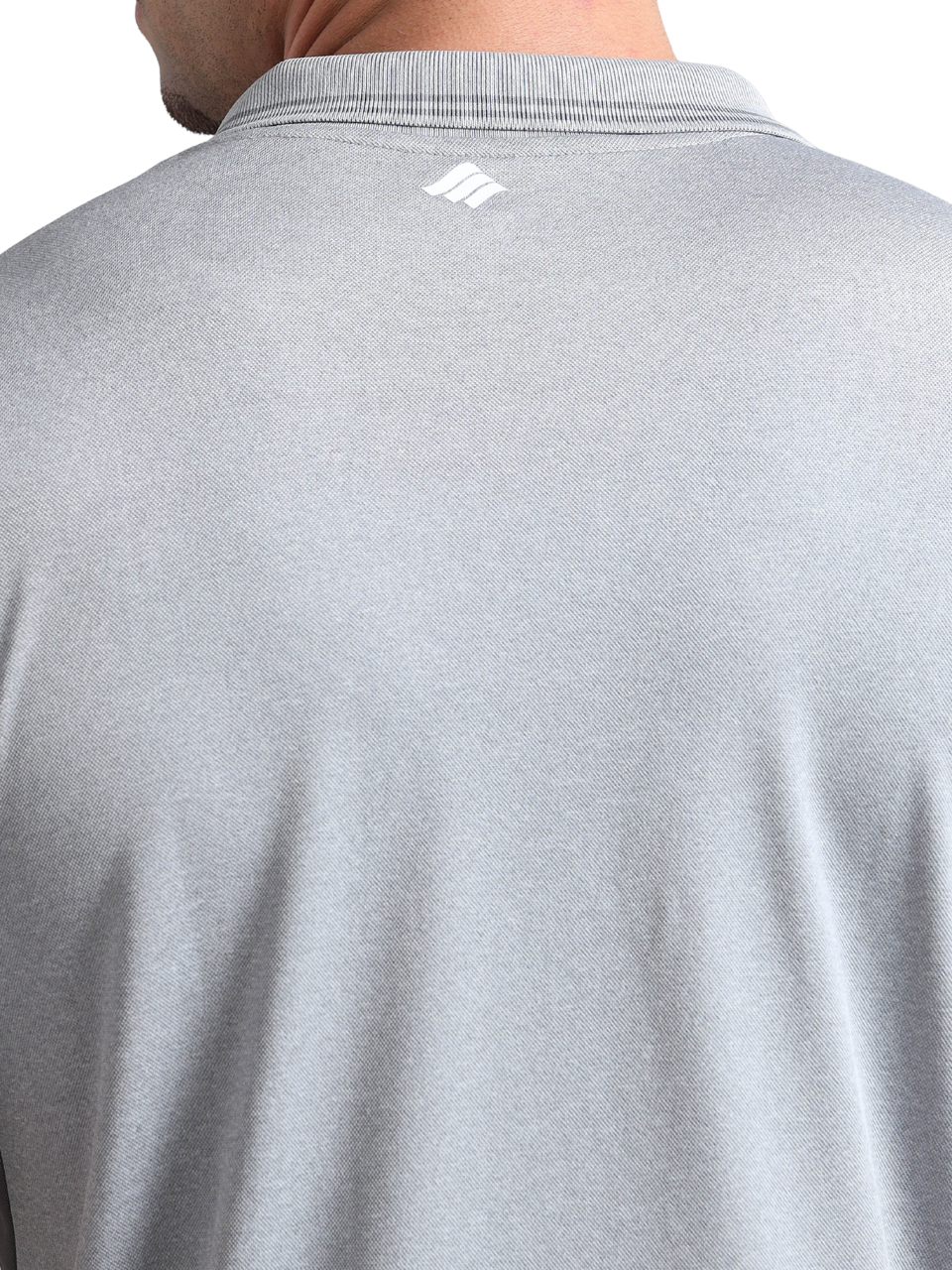 Synco Zen Polo Tshirt for Men in grey colour back top