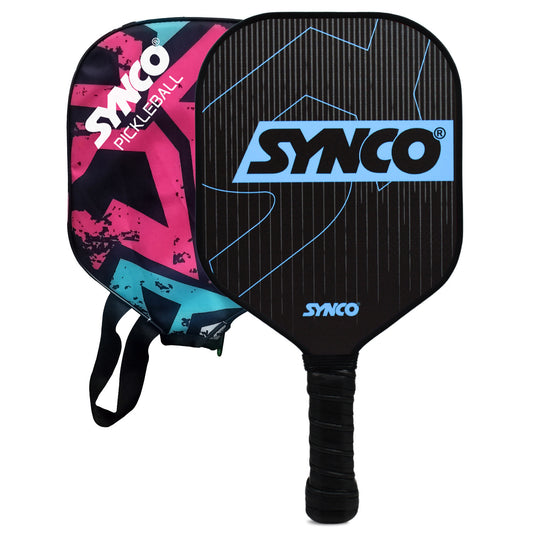 Synco Pickleball Paddle Carbonium Blue | Pickleball Racket Lightweight with 16mm Thickness