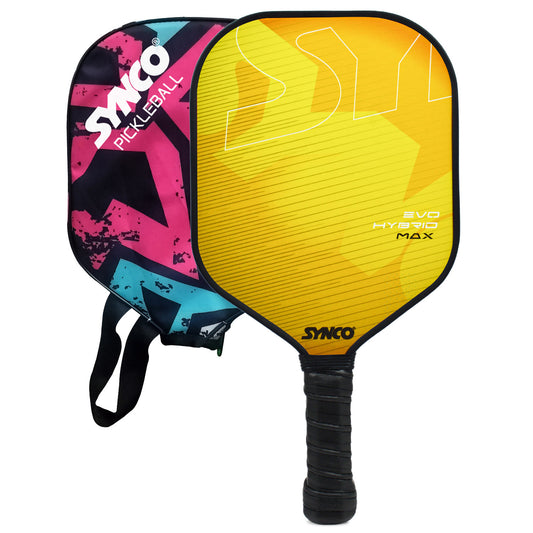 Synco Pickleball Paddle Hybrid Yellow | Pickleball Racket Lightweight with 16mm Thickness