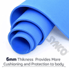 Synco Yoga Mat with Carrying Strap (Color: Blue)