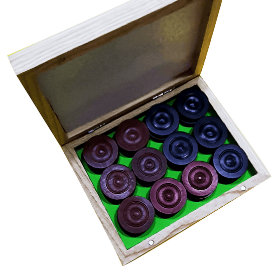 Synco Premia Carrom Board Coins in Ashwood Wooden Box - 2