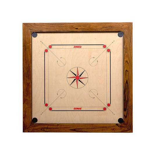 Synco Premia Limited Edition Signatured 20mm full size carrom board - 1