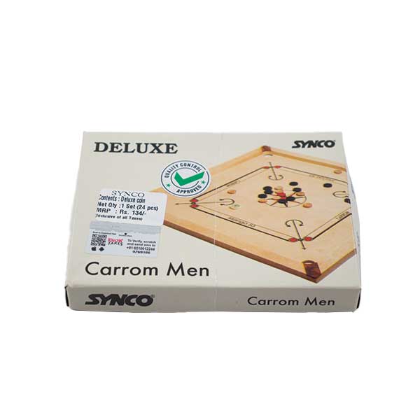 Synco Delux Carrom Coins Wooden 24 Coins - 3