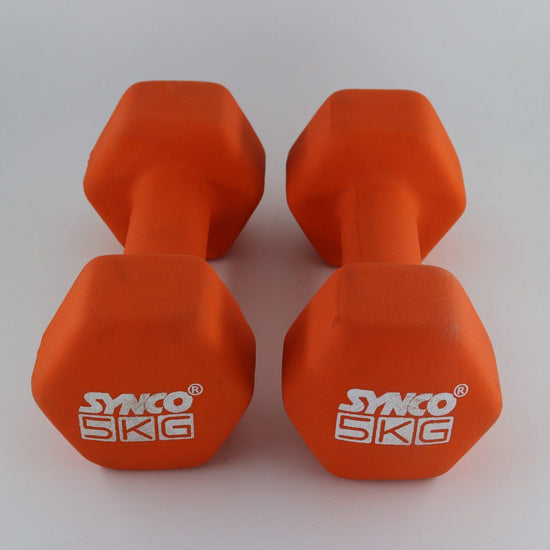 Synco Orange Dumbbell Pair (2 x 5 KG) - 1