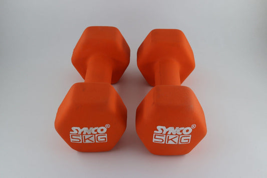 Synco Orange Dumbbell Pair (2 x 5 KG) - 1