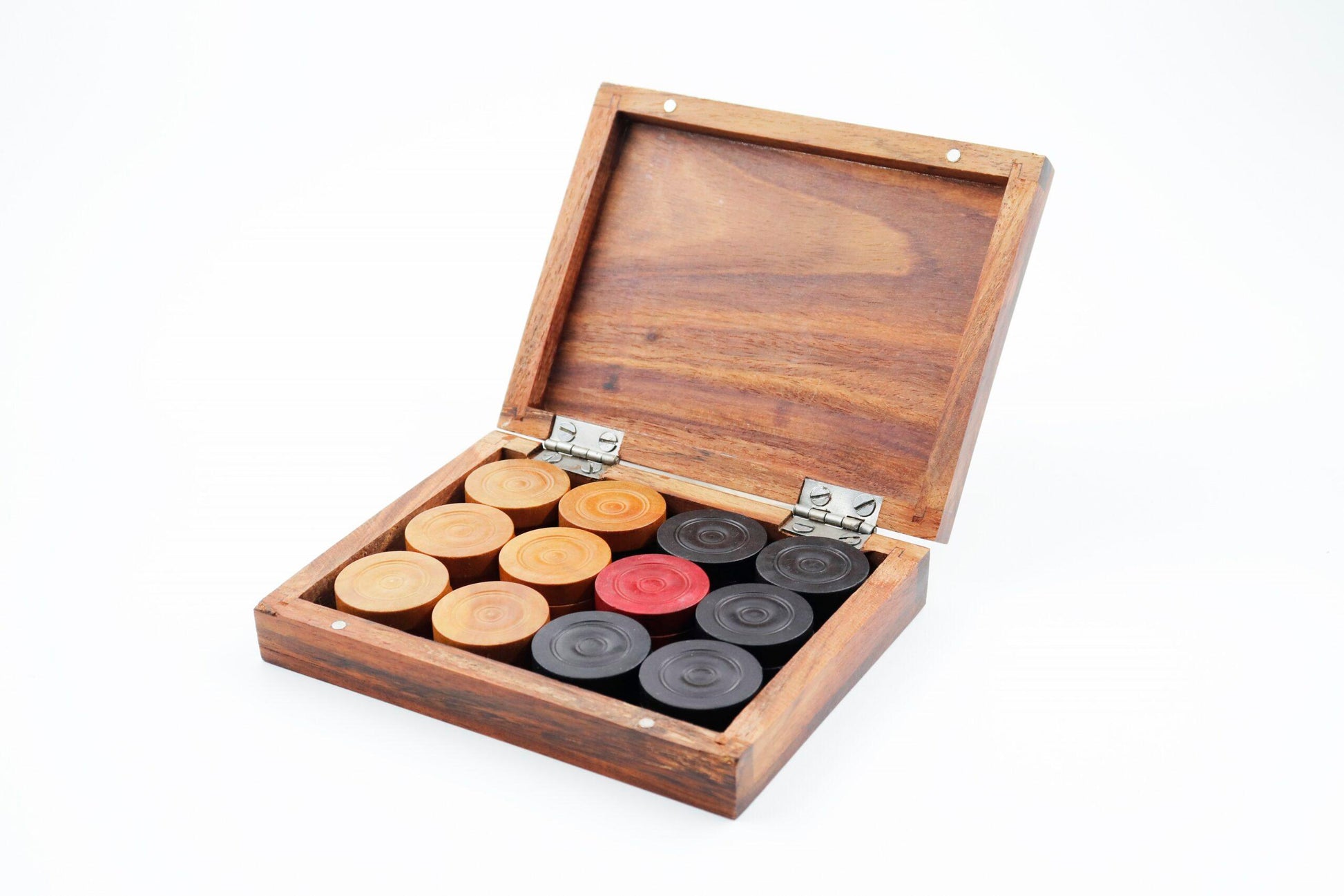Synco Premia Carrom Board Coins in Sheesham wooden Box - 4