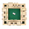 Synco 4 Players Shut The Box Dice Game, Wooden Board Table Math Game with 2 Dice