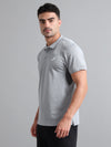 Synco Zen Sports Tshirt for Men (Grey) | Quick Dry Fit Sports T-Shirt | Ideal for Workout, Running, Gym Tshirt