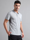 Synco Zen Sports Tshirt for Men (Grey) | Quick Dry Fit Sports T-Shirt | Ideal for Workout, Running, Gym Tshirt