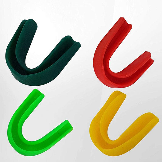 Synco Flavoured Mouth Guard/Gum Shield - for Boxing, Hockey, Judo, Karate Martial Arts and All Contact Sports| assorted color (Set of 4, Senior)