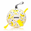 Synco Dog Toy Football Yellow with Holding Loops | Dog Ball Size-3 | Dog Toy Ball (Yellow)
