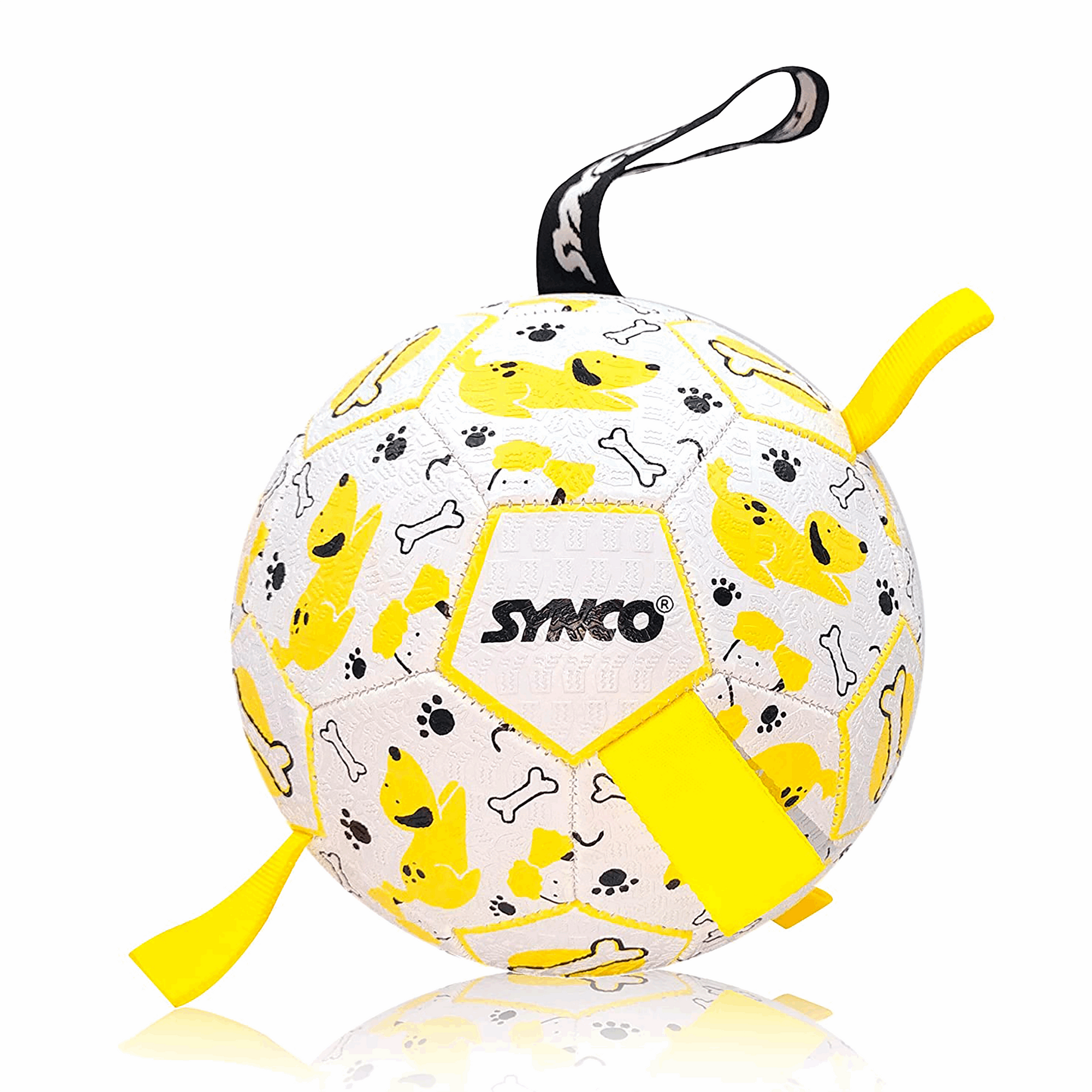 Yellow best sale dog ball