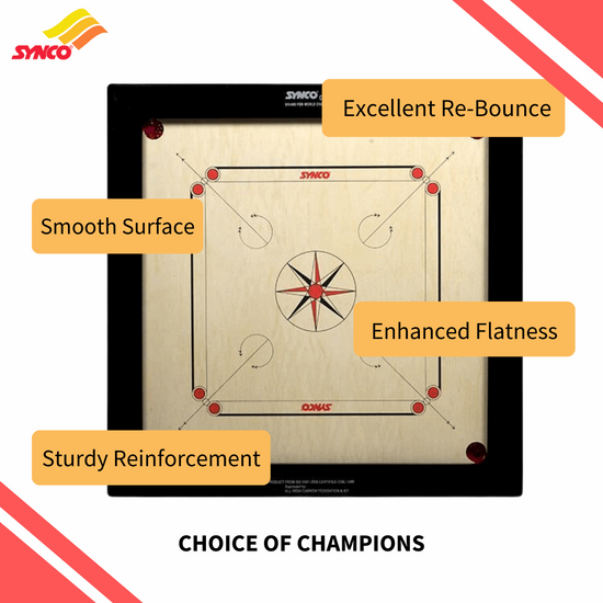 Synco Champion Premium Full size Carrom Board