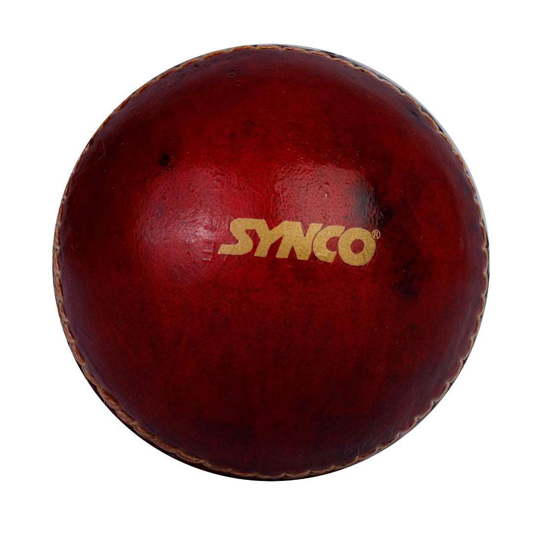 Synco Leather Cricket Ball, (Red)- Set of Two Pcs