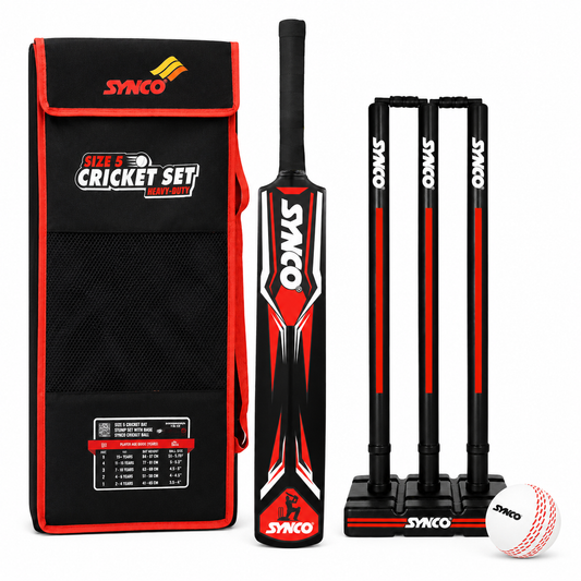 Junior Cricket Kit  Size 5 Hard Plastic - Synco