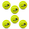 Synco Cricket Tournament Rubber Tennis Ball | Combo Pack of 6 | Color-Neon (Light Tennis Balls)
