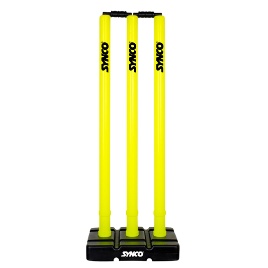 Plastic Wicket set Heavy duty Full size | Fluorescent Yellow - Synco