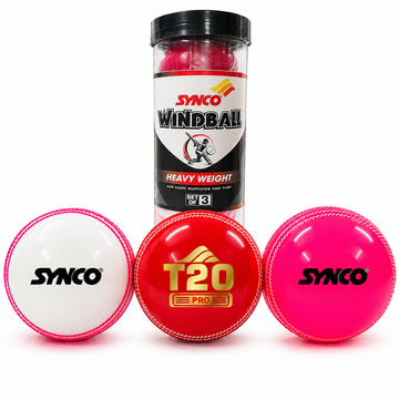 T20 Pro Heavy Weight Cricket Wind Ball 110g Set of 3 | Synco