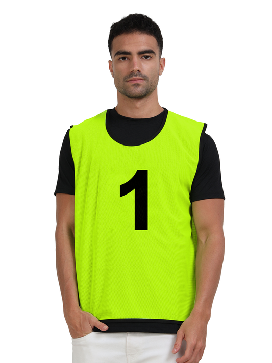 Synco Football Training Bibs – Set of 12 | 1 to 12 Numbered