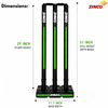Plastic Cricket Wicket set Full Size Black - Synco