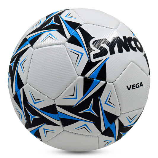 Synco Vega Football Ball | PVC Machine Stitched Football | 30 Panel Football | Football for Grass Ground | Training Football | Football for Beginners, Football for Practice, Soccer Ball, Size- 5