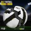 Synco Bolt Thermobonded Football | PU 32 Panel Textured Surface Professional Match Ball | Suitable for Soft & Wet Ground, Hard Ground with Grass & Artificial Turf | Low Water Uptake Football | Size-5