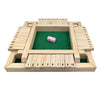 Synco 4 Players Shut The Box Dice Game, Wooden Board Table Math Game with 2 Dice