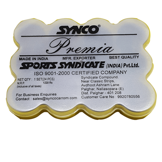 Synco Premia Carrom Board Coins in PVC Box - 1