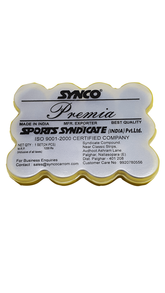 Synco Premia Carrom Board Coins in PVC Box - 1