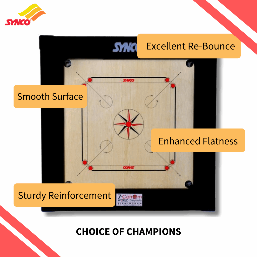 Synco Bulldog Premium Full size Carrom Board