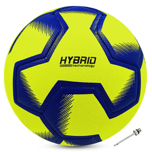 Synco Blade Hybrid Football | 100% Water Sealed with Hydralock Technology | 8 Panel TPU Hyper Seam Machine Stitched Football | Ideal for Turf & Hard Ground | Football for Matches (Yellow, 5)