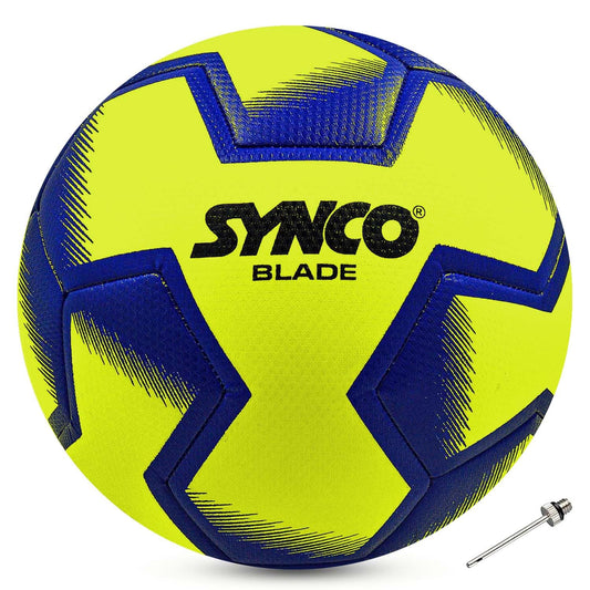 Synco Blade Hybrid Football | 100% Water Sealed with Hydralock Technology | 8 Panel TPU Hyper Seam Machine Stitched Football | Ideal for Turf & Hard Ground | Football for Matches (Yellow, 5)