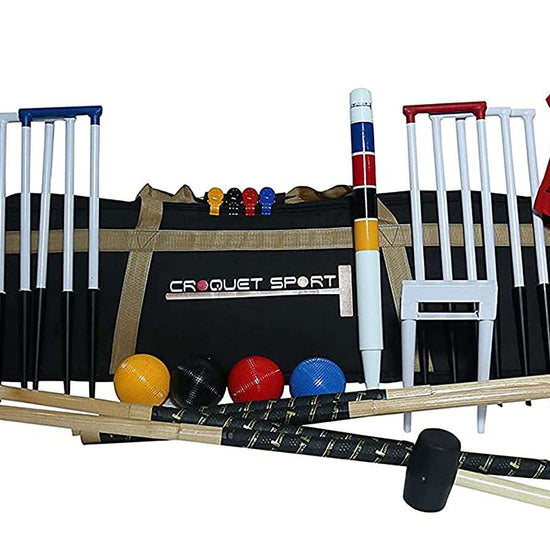 Synco Croquet Sport Elite <br> Croquet Set 4 Player, Elite Set with Croquet Balls and <br>Accessories (38 Inch), Perfect <br>for Lawn, Backyard, Parks and Gardens for Fun, Party and <br>Family Games. - 1