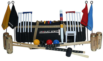 Synco Croquet Sport Elite <br> Croquet Set 4 Player, Elite Set with Croquet Balls and <br>Accessories (38 Inch), Perfect <br>for Lawn, Backyard, Parks and Gardens for Fun, Party and <br>Family Games. - 1
