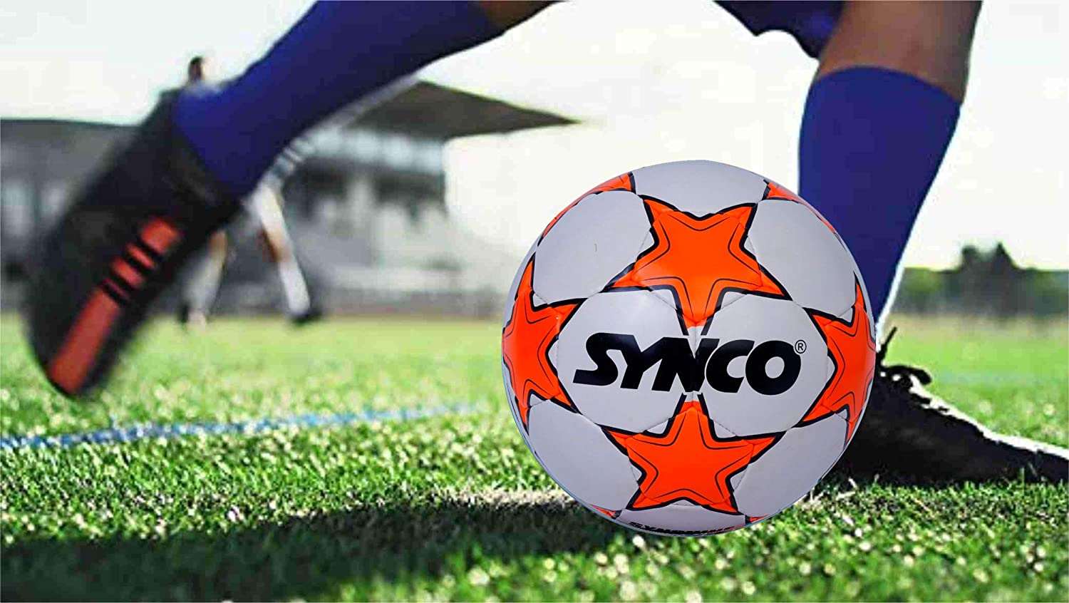 SYNCO Professional FIFA Football Ball Hand Stitch Model <br>Synshine Size-5 - 4