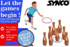 SYNCO 2 in1 Indoor Game<br> #Lawn Bowling Games # Ring<br>Toss Game for Family Kids <br>and Adults Backyard Skittles<br>Wooden Hardwood Set with 10 Pins 9 inches 3 Balls - 3