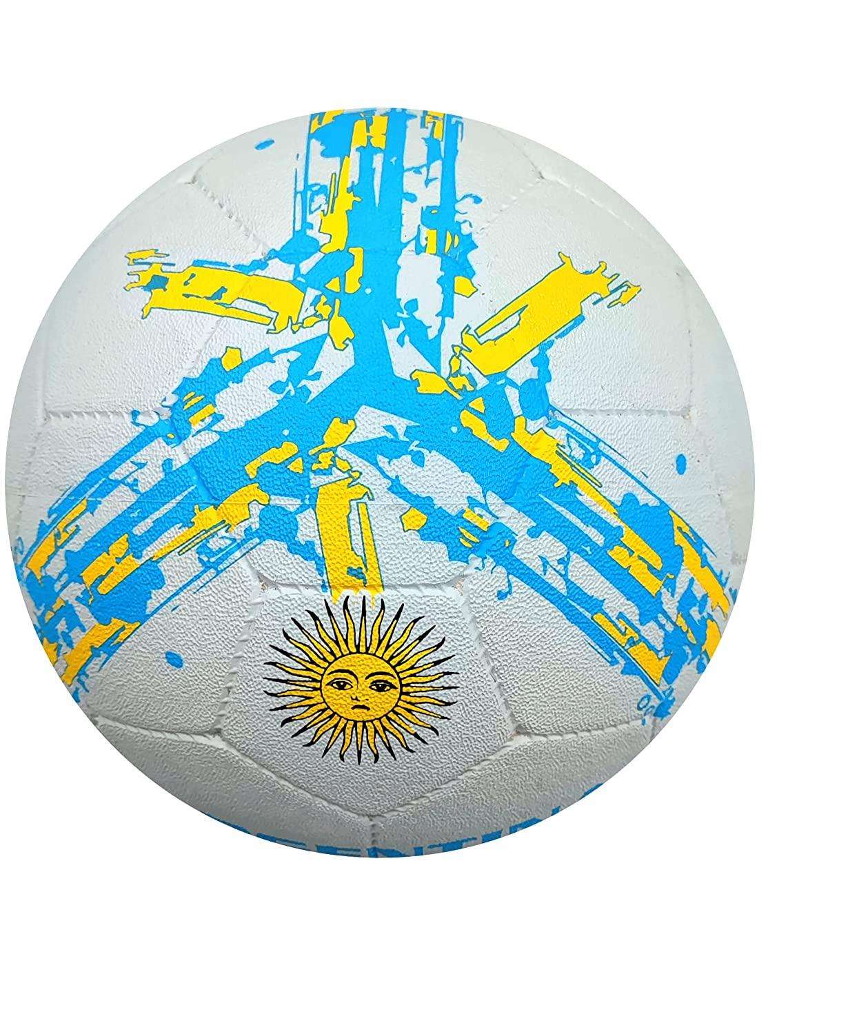Synco Flag Molded Rubber<br> Football | Size-5 | Soccer Ball| <br>Street Football<br> (Argentina-White) - 3