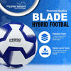 Synco Blade Hybrid Football | 100% Water Sealed with Hydralock Technology | 8 Panel TPU Hyper Seam Machine Stitched Football | Ideal for Turf & Hard Ground | Football for Matches (Blue, Size-5)