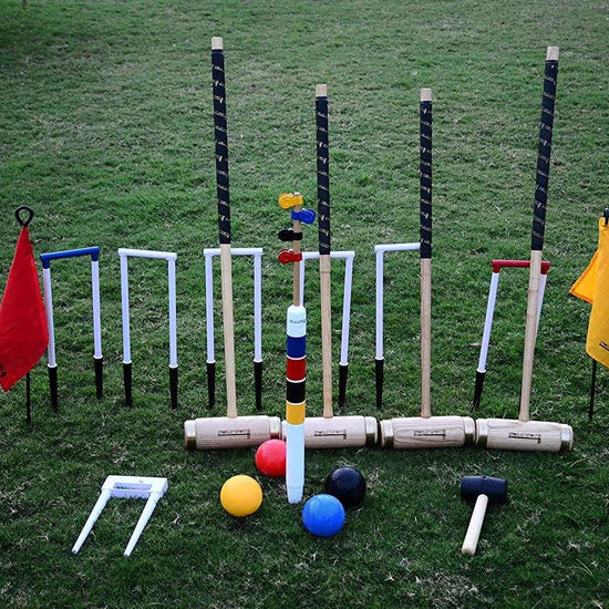 Synco Croquet Sport Elite <br> Croquet Set 4 Player, Elite Set with Croquet Balls and <br>Accessories (38 Inch), Perfect <br>for Lawn, Backyard, Parks and Gardens for Fun, Party and <br>Family Games. - 3