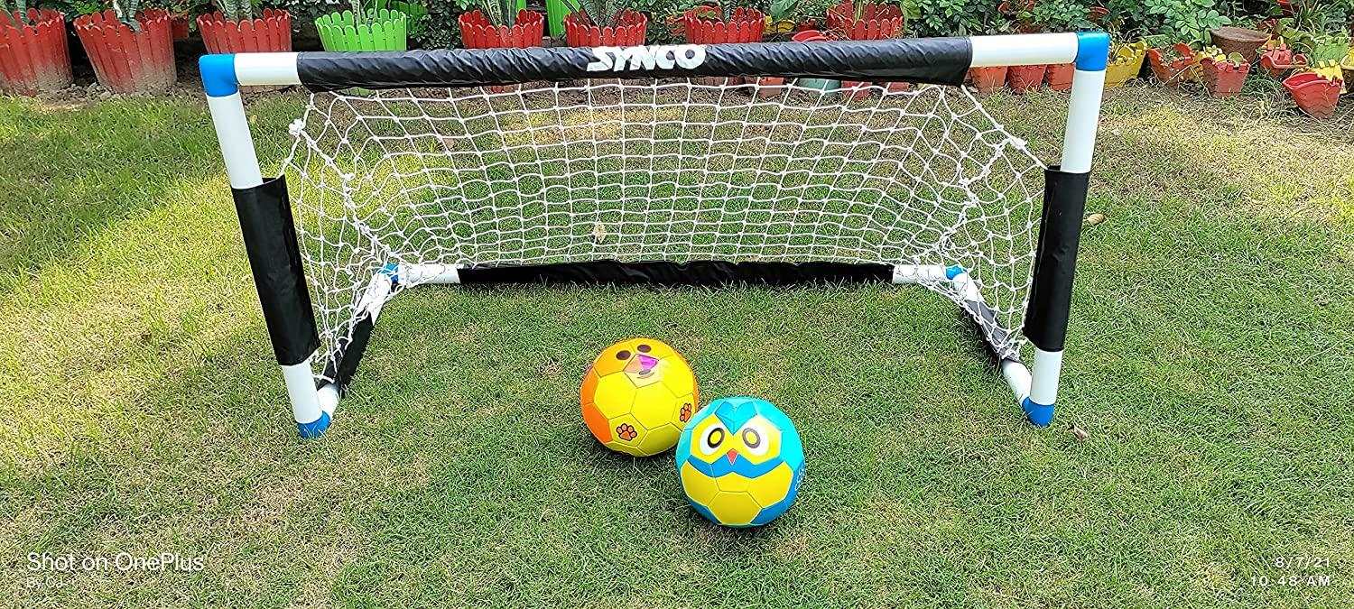 SYNCO Portable Easy-Setup- <br>Soccer/Football Goal - 4 x 2 <br>Feet/for Kids and Junior - 4