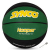 Synco HOOPER Series | Official Men's Basketball | Moulded Technology | 8 Panel | Green Black (Size-7)