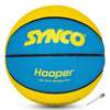 Synco HOOPER Series | Official Men's Basketball | Moulded Technology | 8 Panel | Blue Yellow(Size-7)