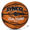 Synco CULTURE Series | Official Men's Basketball | Moulded Technology | 8 Panel | Orange (Size-7)