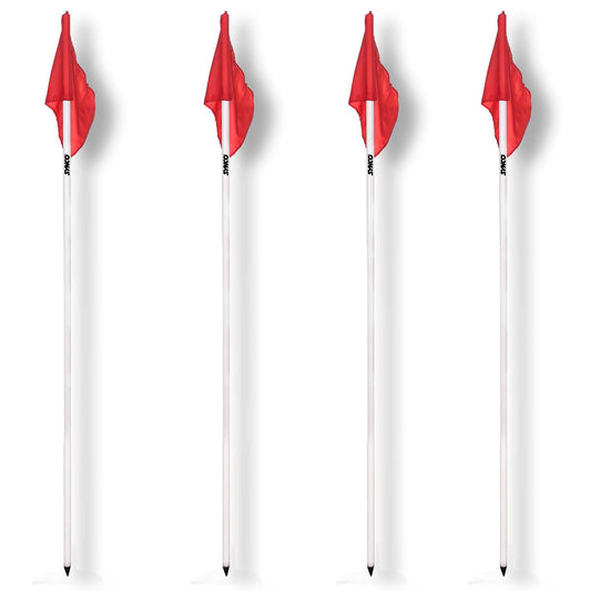 Synco Field Agility Corner Poles with Flag | for football Training & Marking -5 ft (Set of 4)