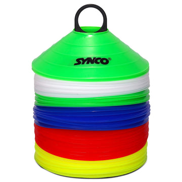 Synco Agility Disc Space Marker | for Training, Fitness  & Ground Marking with Carry Bag (2 inch)