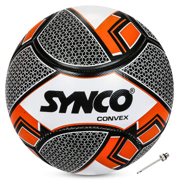 Synco Convex Football | PVC Machine Stitched Football | 6 Panel Football | Training Football | Football for Soft & Turf Ground | Football for Beginners | Football for Practice | Soccer Ball Size 5